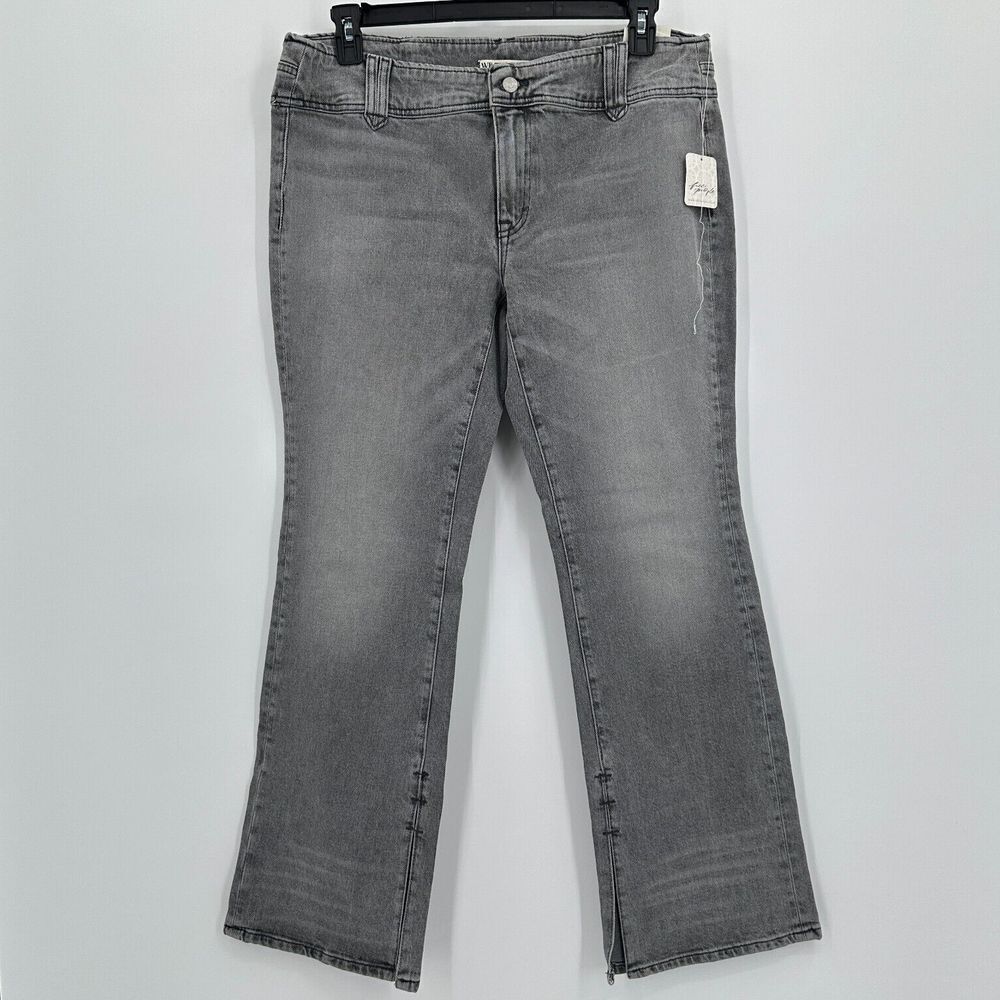 We The Free Jeans Womens Size 31 Gray Stillwater Low Rise Slim Flare Leg NWT